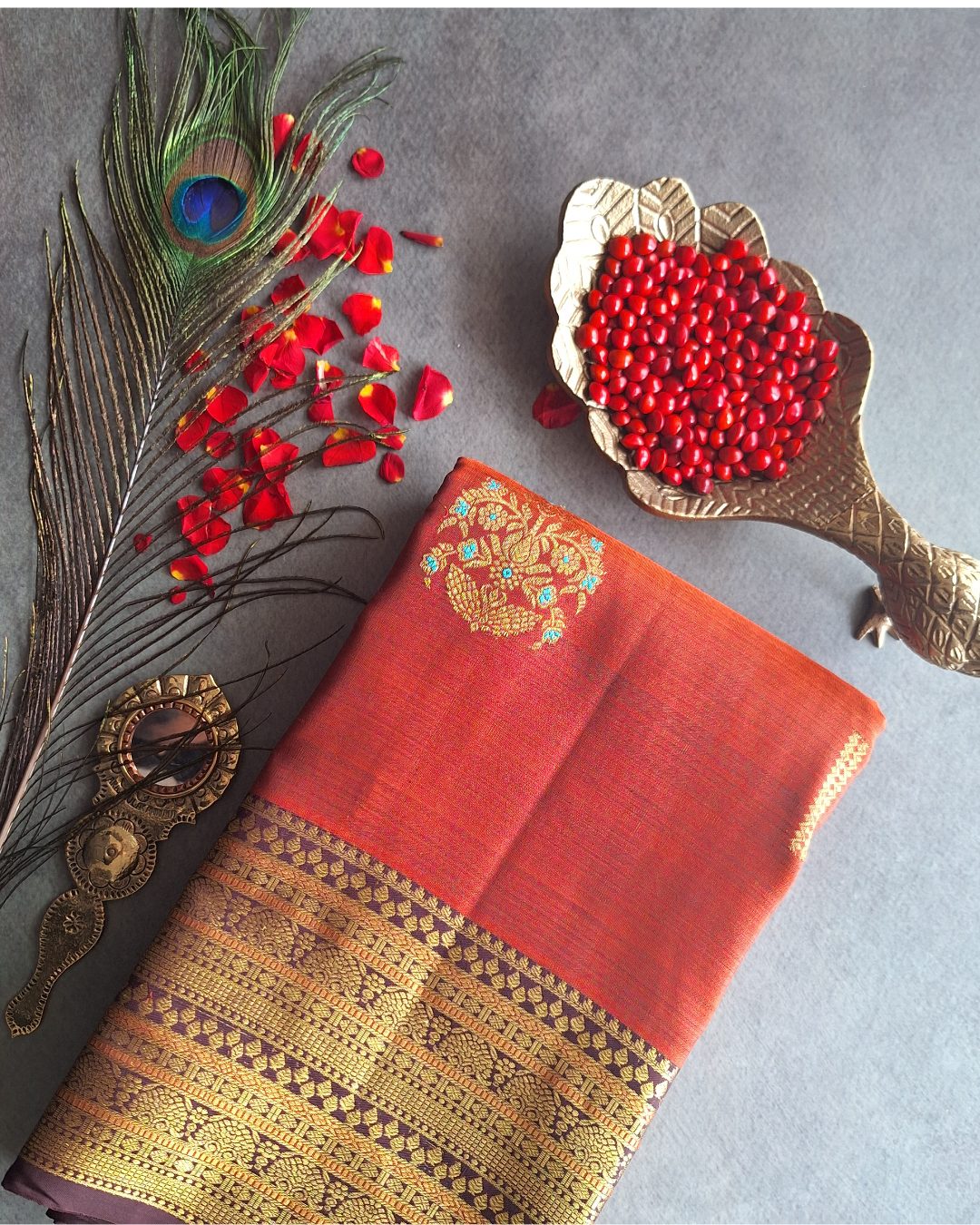 Rust Orange Meenakari